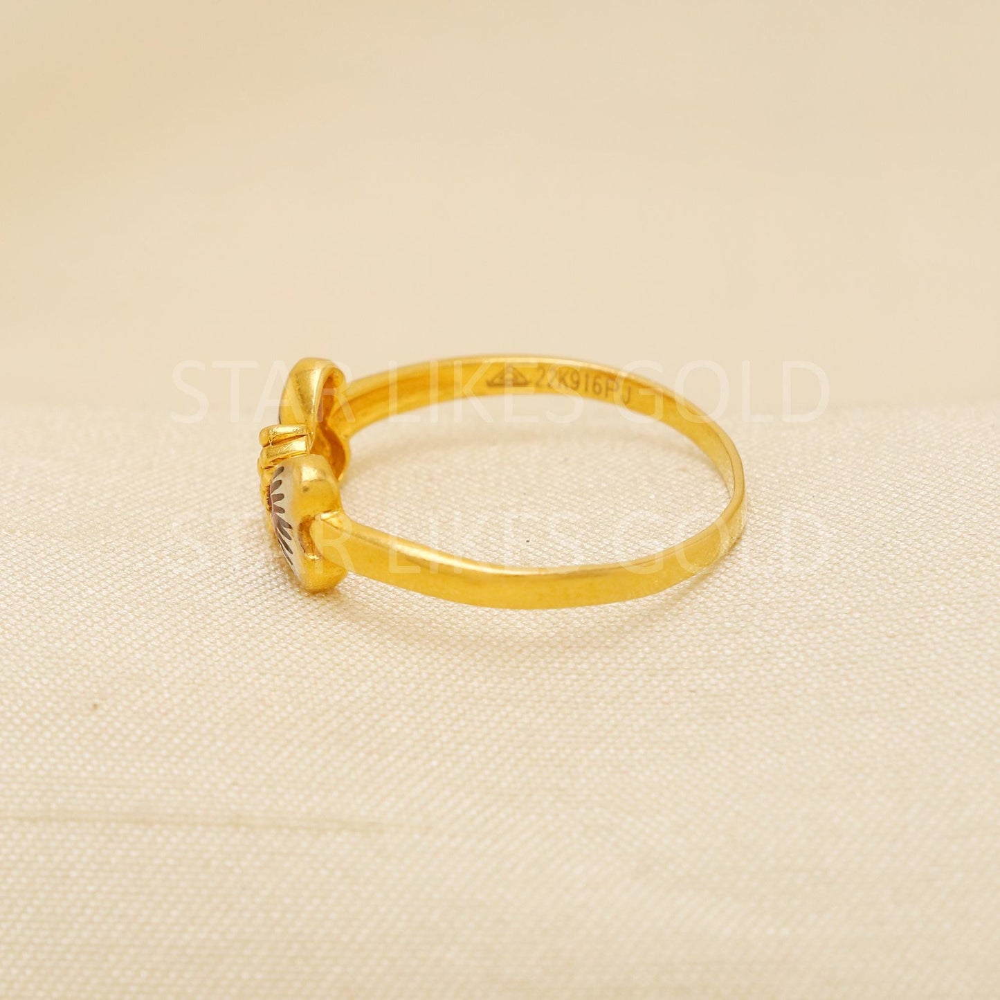 Handcrafted 22k Pure Gold handmade Rings - Artisan Jewelry, 22k Jewelry, Designer Gold Ring, Hallmarked, PR1916
