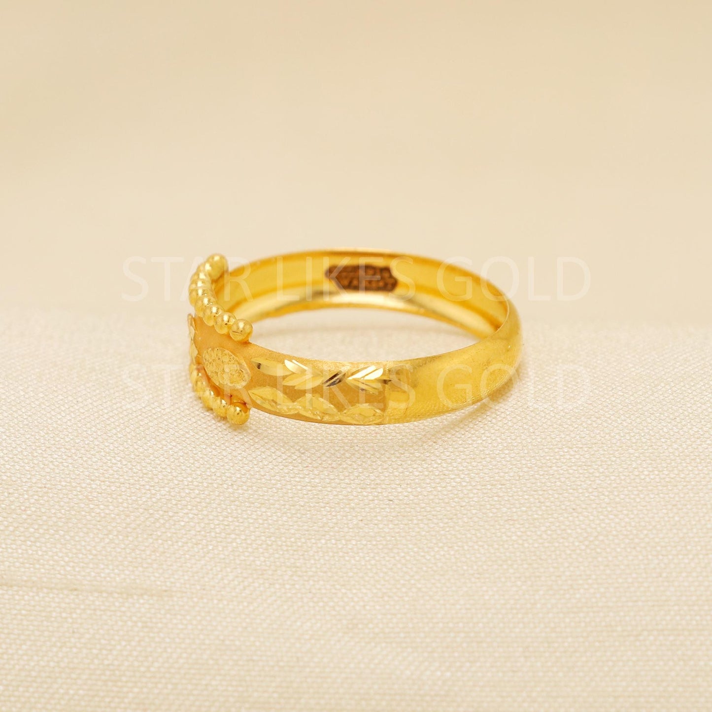 Handcrafted 22k Pure Gold handmade Rings - Artisan Jewelry, 22k Jewelry, Designer Gold Ring, Hallmarked, PR1918