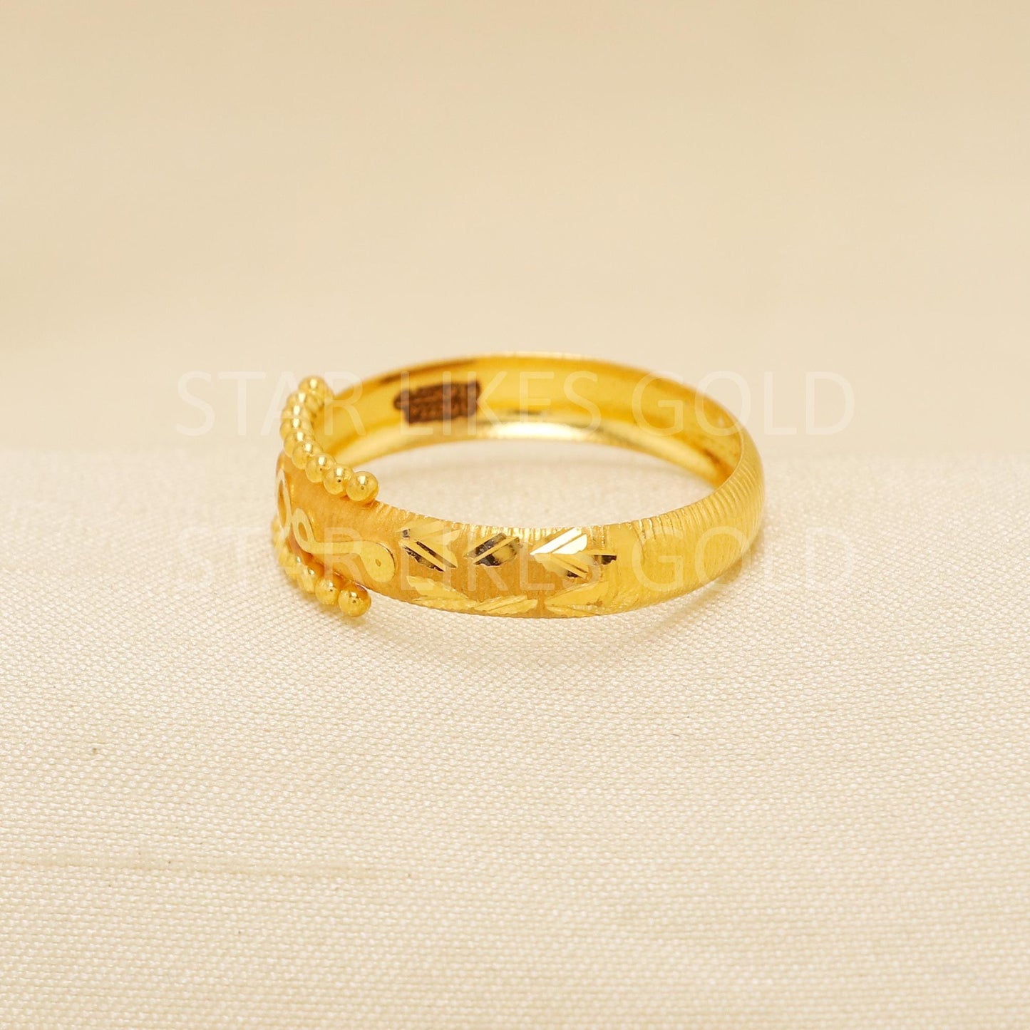 Handcrafted 22k Pure Gold handmade Rings - Artisan Jewelry, 22k Jewelry, Designer Gold Ring, Hallmarked, PR1922