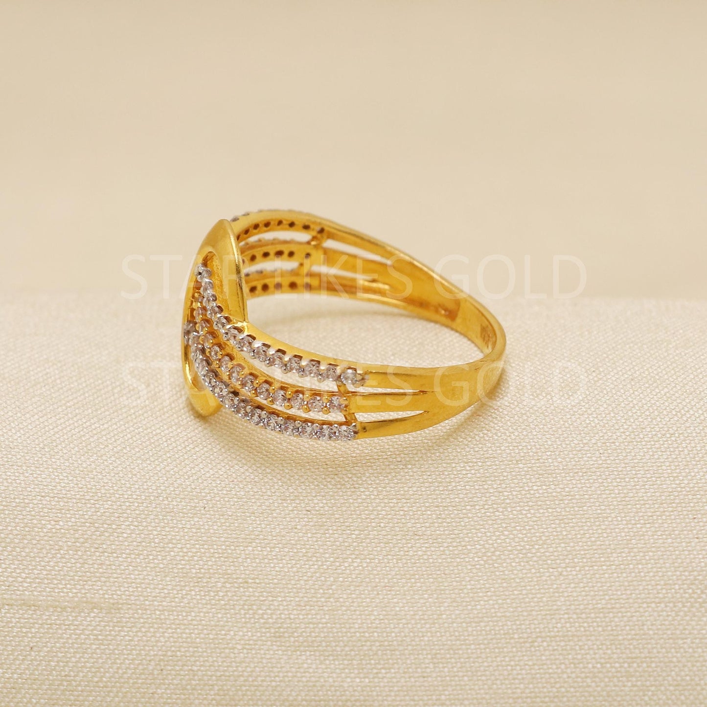 Handcrafted 22k Pure Gold handmade Rings - Artisan Jewelry, 22k Jewelry, Designer Gold Ring, Hallmarked, PR1927