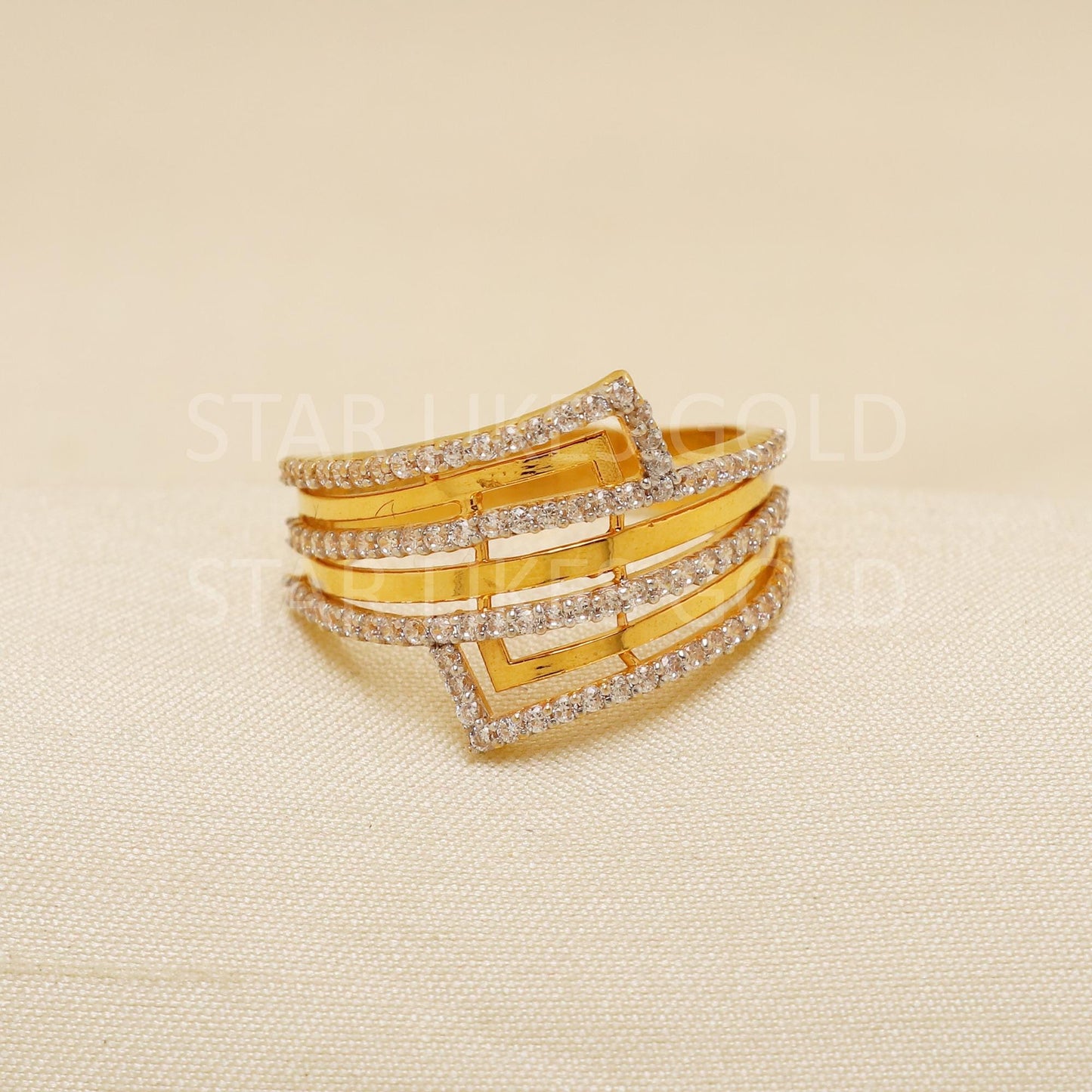 Handcrafted 22k Pure Gold handmade Rings - Artisan Jewelry, 22k Jewelry, Designer Gold Ring, Hallmarked, PR1928