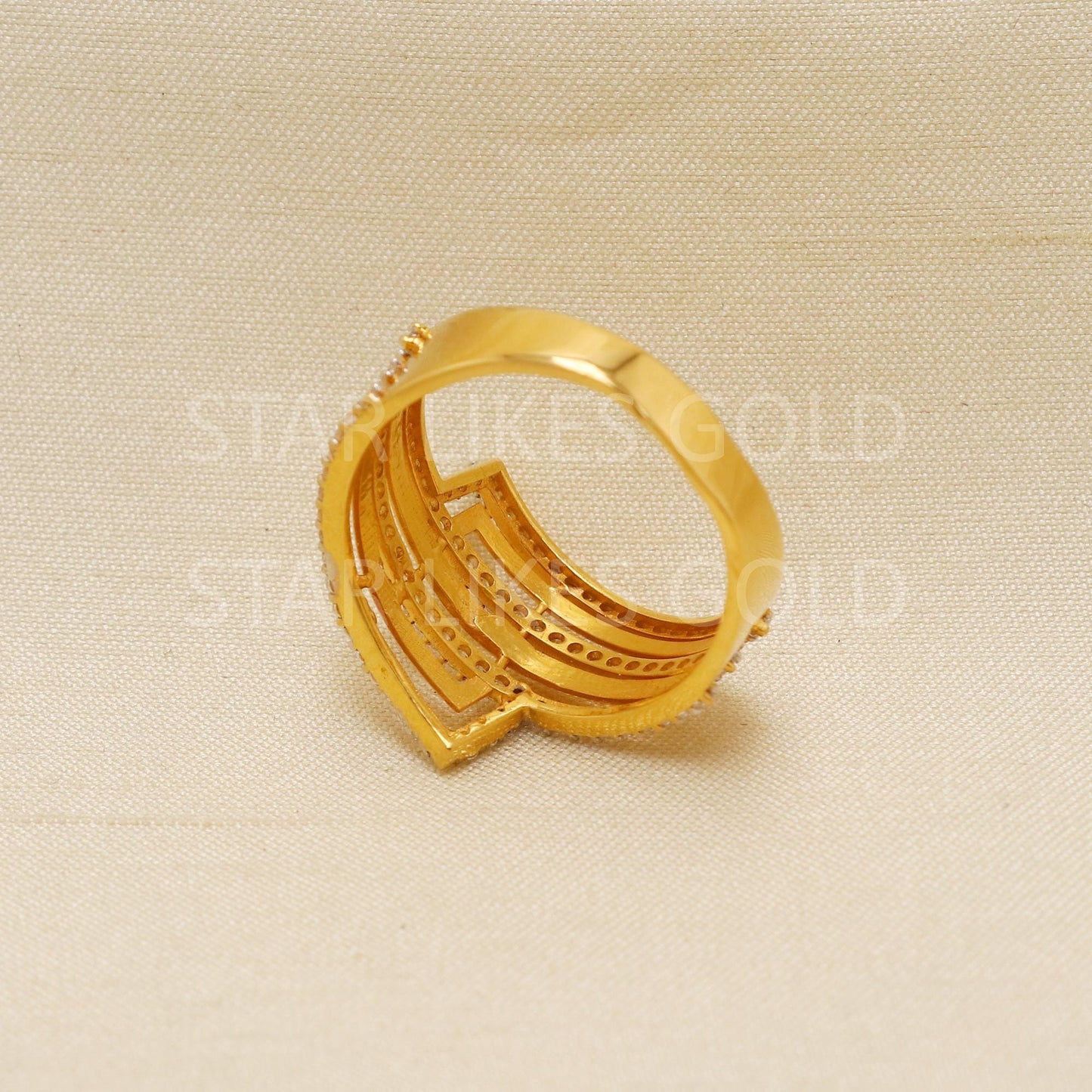 Handcrafted 22k Pure Gold handmade Rings - Artisan Jewelry, 22k Jewelry, Designer Gold Ring, Hallmarked, PR1928