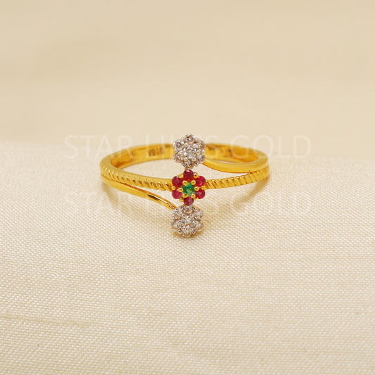 Handcrafted 22k Pure Gold handmade Rings - Artisan Jewelry, 22k Jewelry, Designer Gold Ring, Hallmarked, PR1930