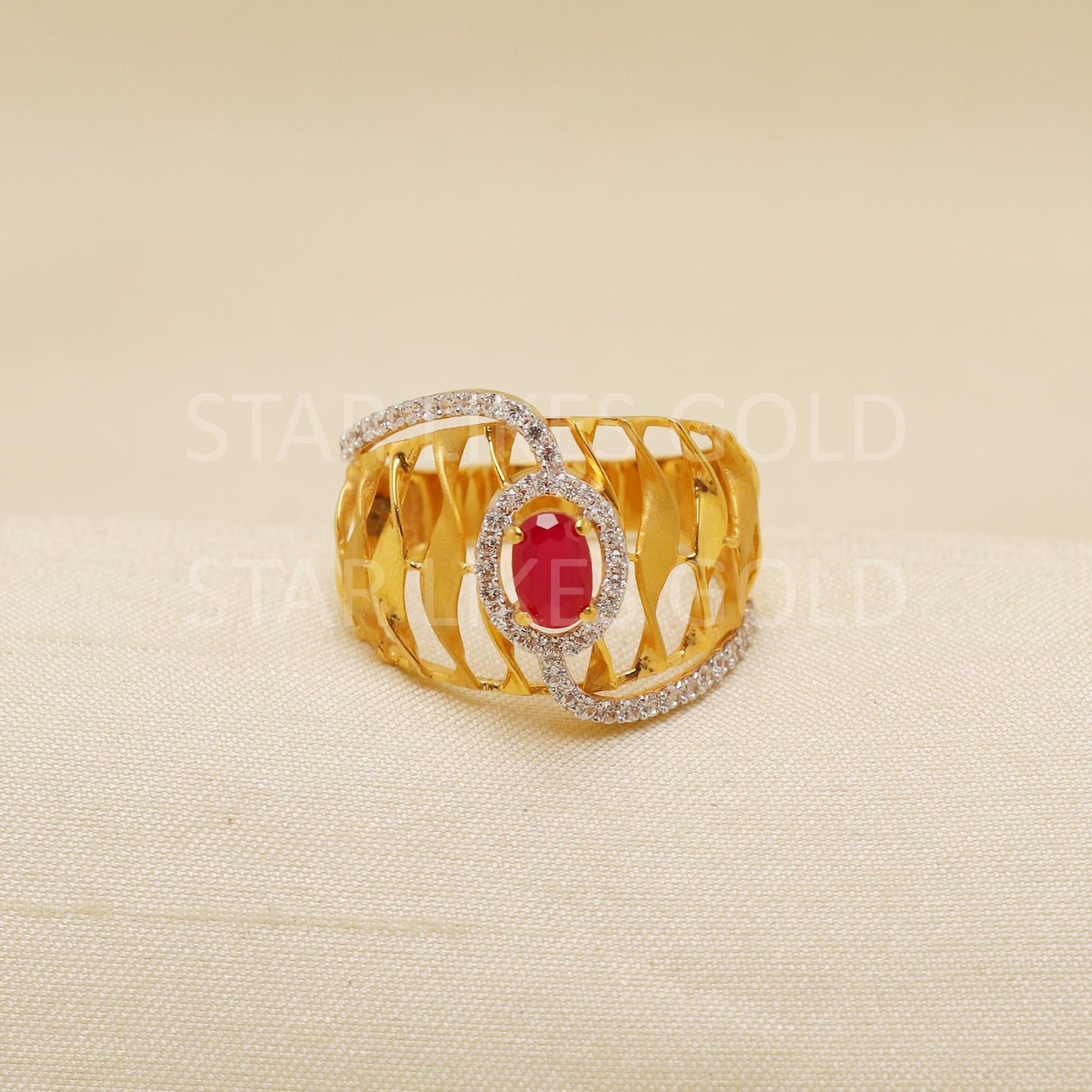 Handcrafted 22k Pure Gold handmade Rings - Artisan Jewelry, 22k Jewelry, Designer Gold Ring, Hallmarked, PR1931