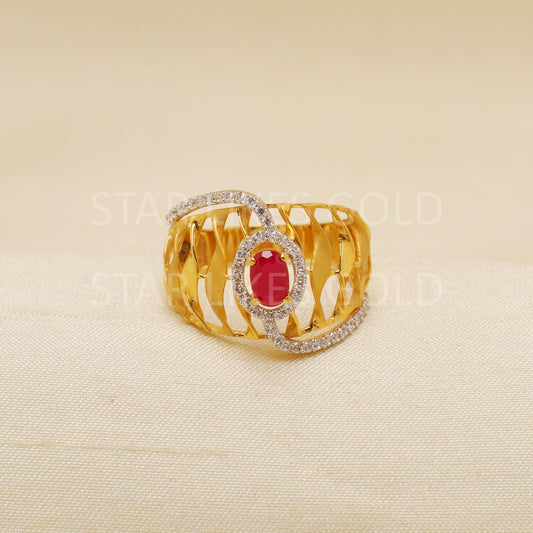 Handcrafted 22k Pure Gold handmade Rings - Artisan Jewelry, 22k Jewelry, Designer Gold Ring, Hallmarked, PR1931
