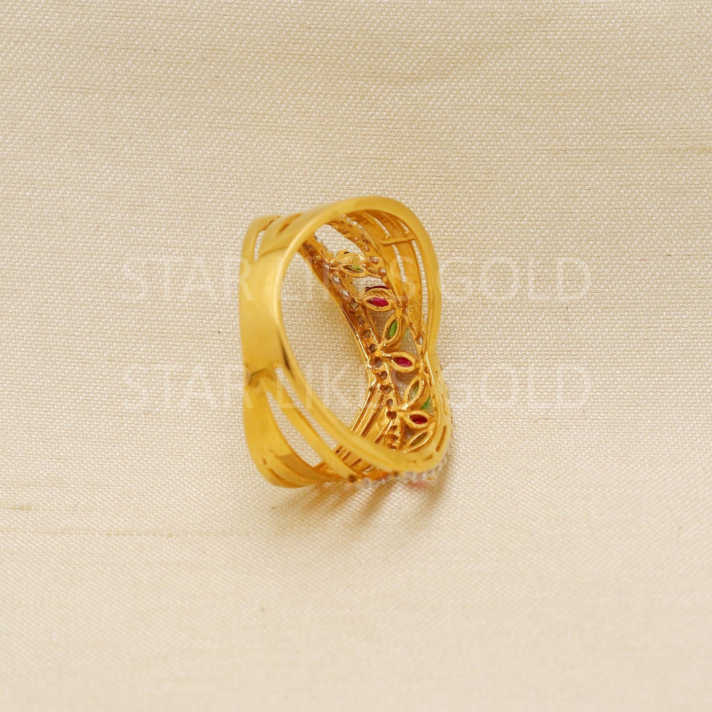 Handcrafted 22k Pure Gold handmade Rings - Artisan Jewelry, 22k Jewelry, Designer Gold Ring, Hallmarked, PR2161