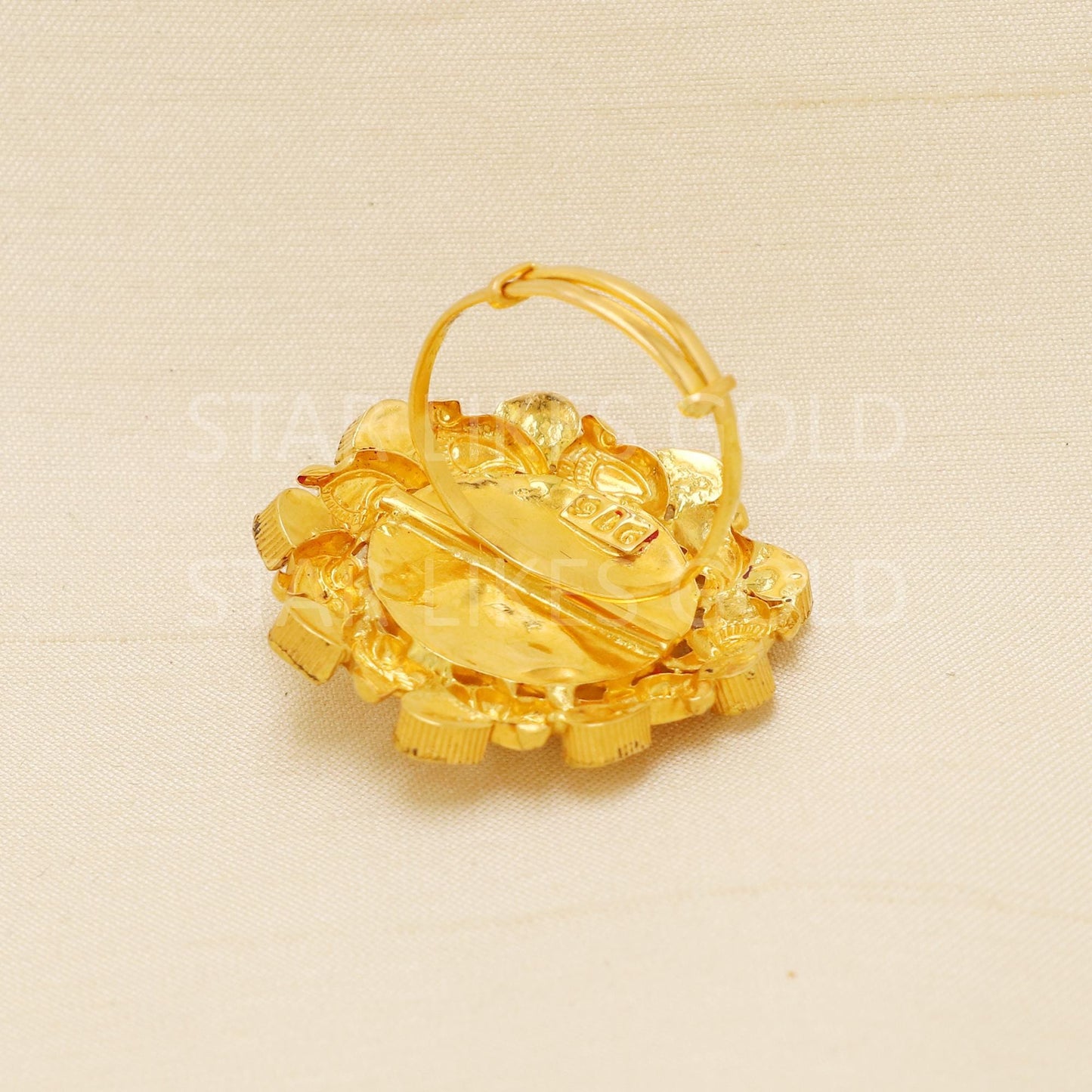 Handcrafted 22k Pure Gold handmade Rings - Artisan Jewelry, 22k Jewelry, Designer Gold Ring, Hallmarked, PR1937