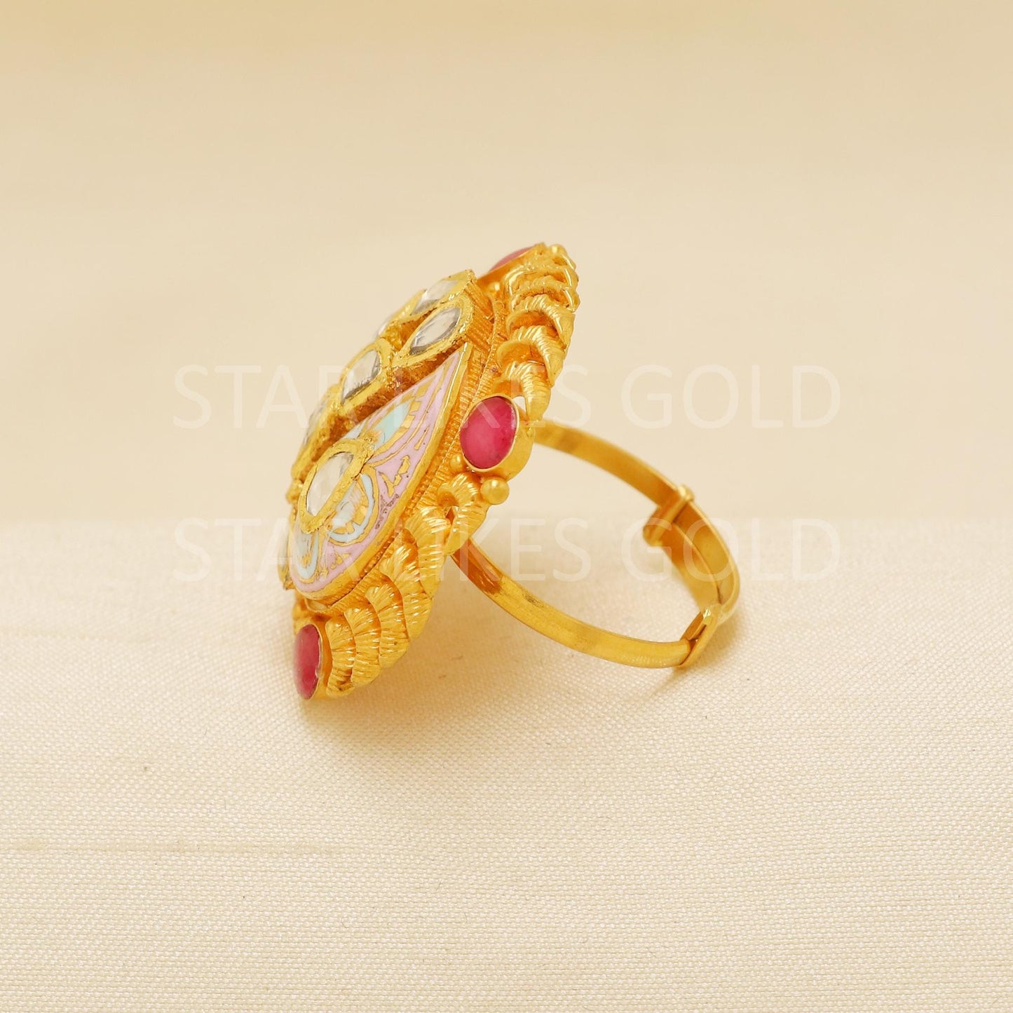 Handcrafted 22k Pure Gold handmade Rings - Artisan Jewelry, 22k Jewelry, Designer Gold Ring, Hallmarked, PR1941
