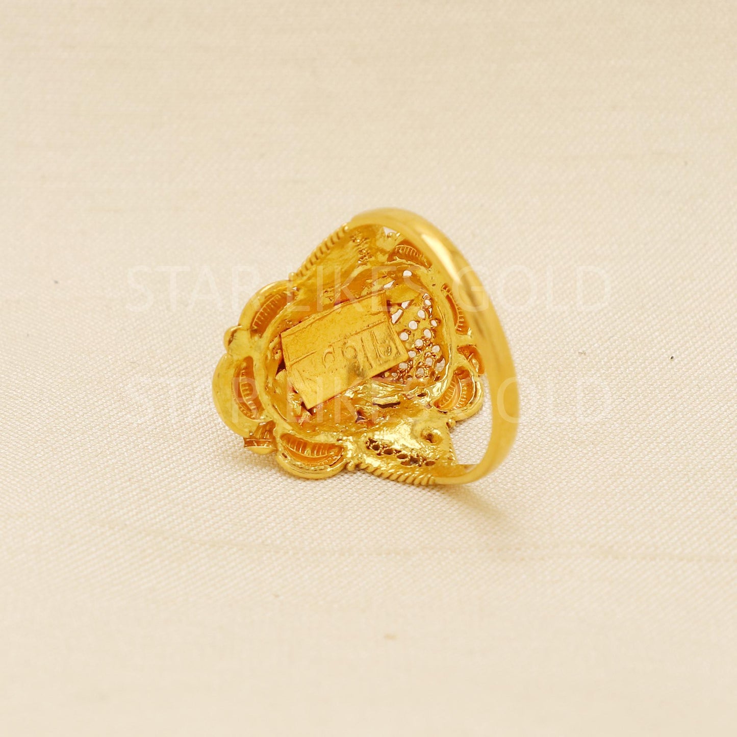 Handcrafted 22k Pure Gold handmade Rings - Artisan Jewelry, 22k Jewelry, Designer Gold Ring, Hallmarked, PR1944