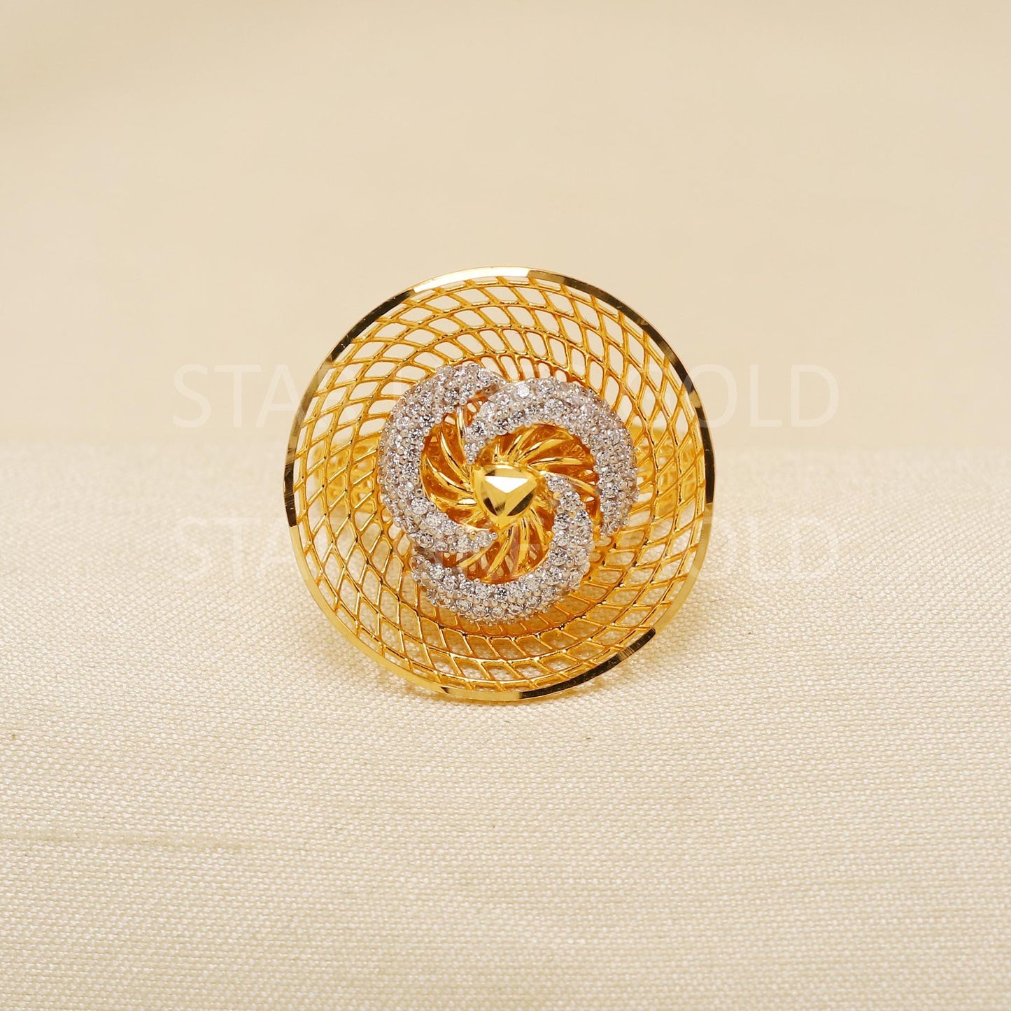 Handcrafted 22k Pure Gold handmade Rings - Artisan Jewelry, 22k Jewelry, Designer Gold Ring, Hallmarked, PR1947