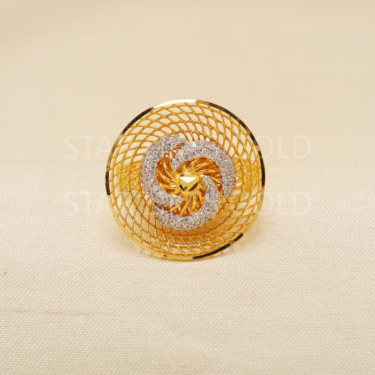 Handcrafted 22k Pure Gold handmade Rings - Artisan Jewelry, 22k Jewelry, Designer Gold Ring, Hallmarked, PR1947