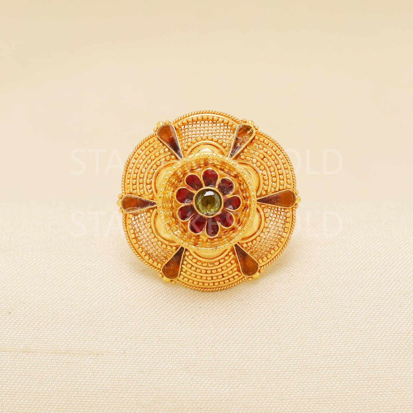 Handcrafted 22k Pure Gold handmade Rings - Artisan Jewelry, 22k Jewelry, Designer Gold Ring, Hallmarked, PR1950