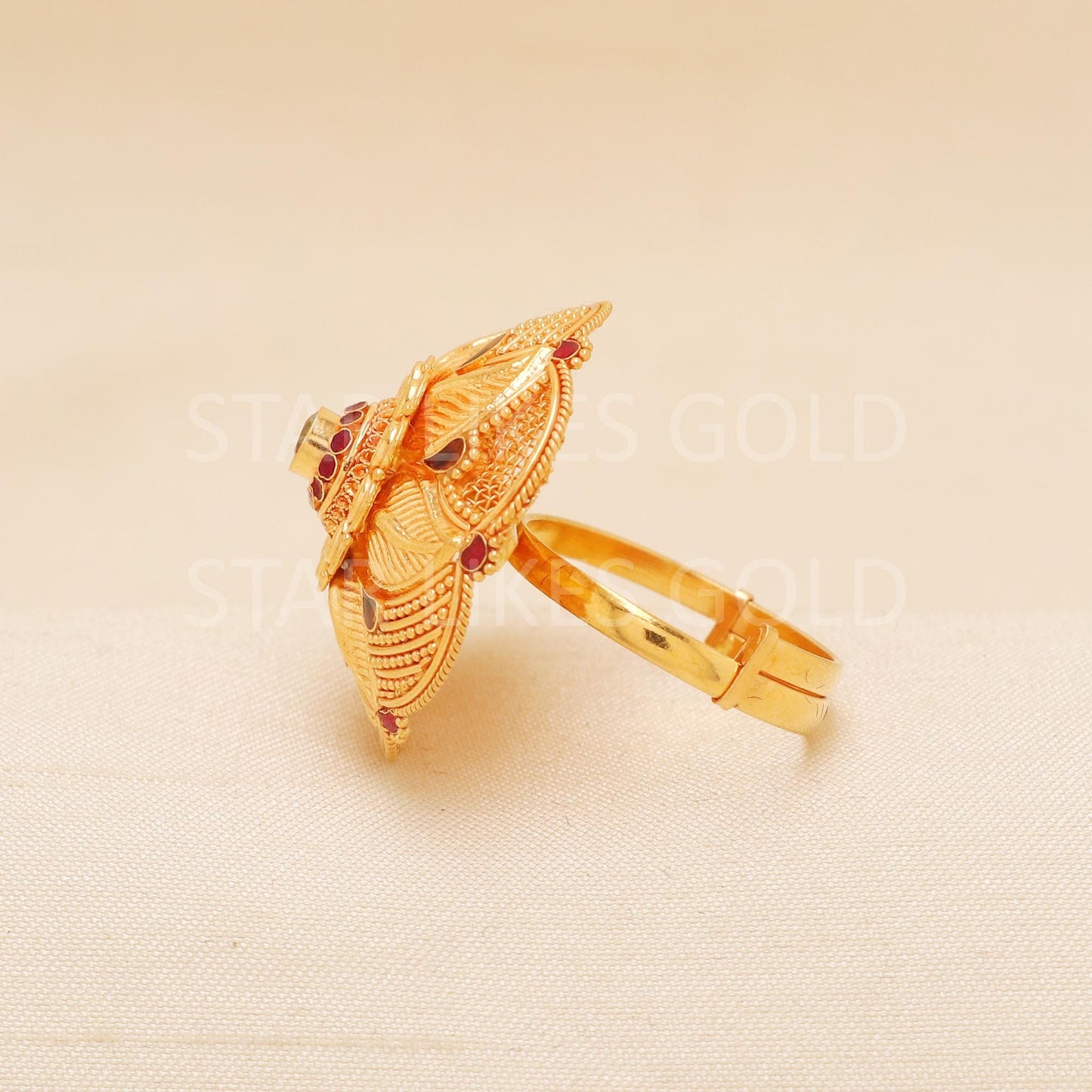 Handcrafted 22k Pure Gold handmade Rings - Artisan Jewelry, 22k Jewelry, Designer Gold Ring, Hallmarked, PR1958