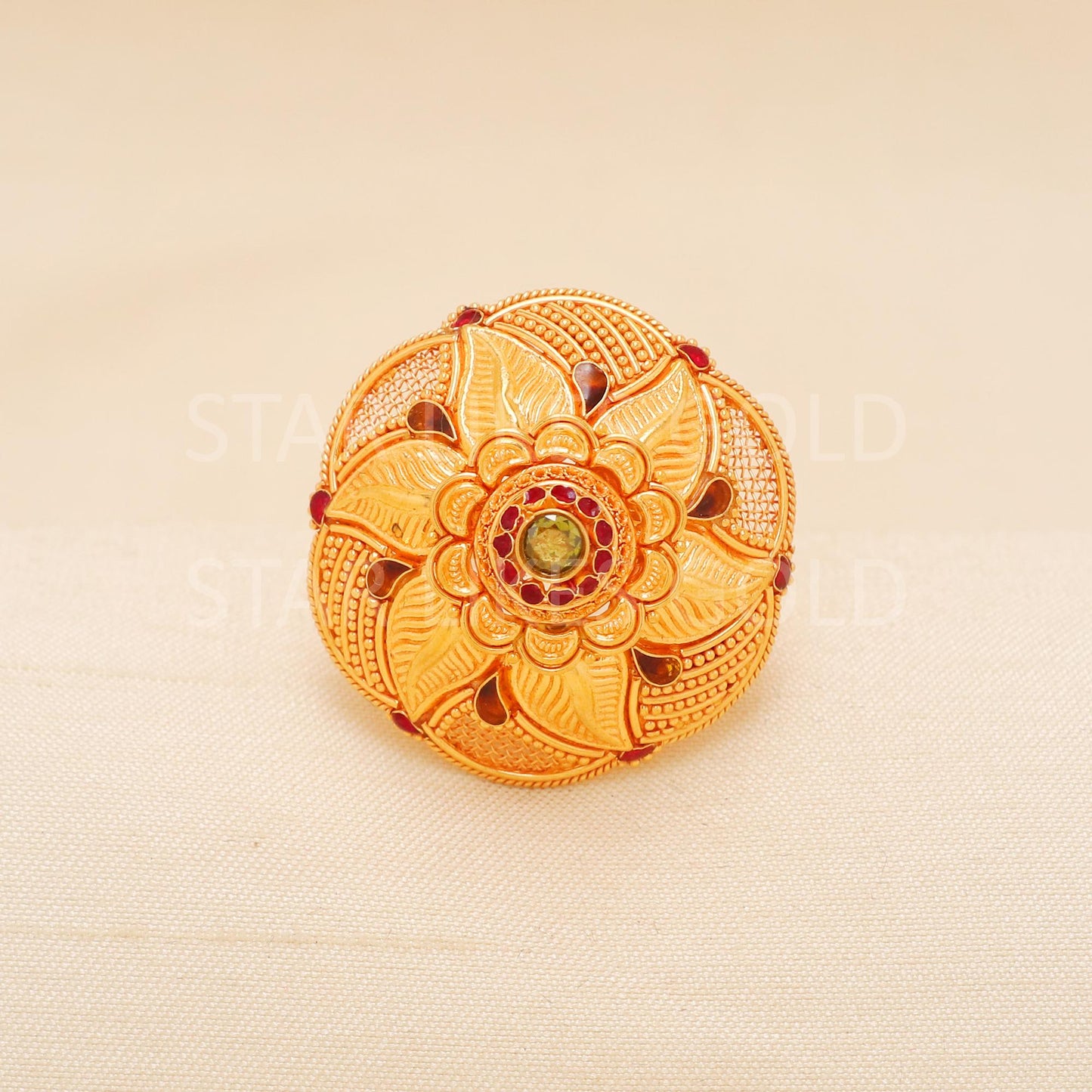 Handcrafted 22k Pure Gold handmade Rings - Artisan Jewelry, 22k Jewelry, Designer Gold Ring, Hallmarked, PR1958