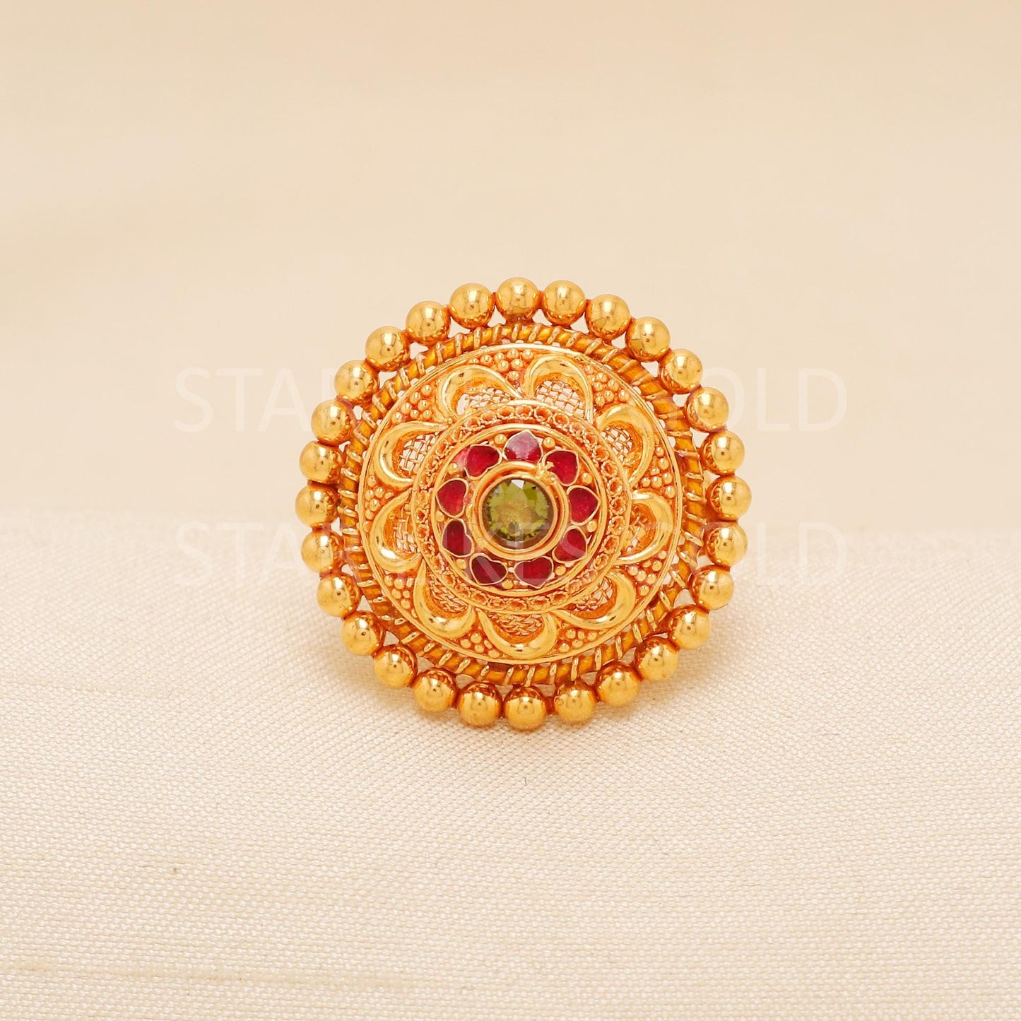 Handcrafted 22k Pure Gold handmade Rings - Artisan Jewelry, 22k Jewelry, Designer Gold Ring, Hallmarked, PR1959