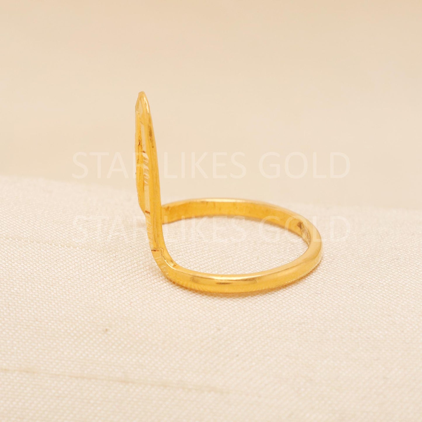 Handcrafted 22k Pure Gold handmade Rings - Artisan Jewelry, 22k Jewelry, Designer Gold Ring, Hallmarked, PR1963