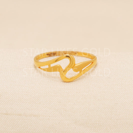 Handcrafted 22k Pure Gold handmade Rings - Artisan Jewelry, 22k Jewelry, Designer Gold Ring, Hallmarked, PR1965