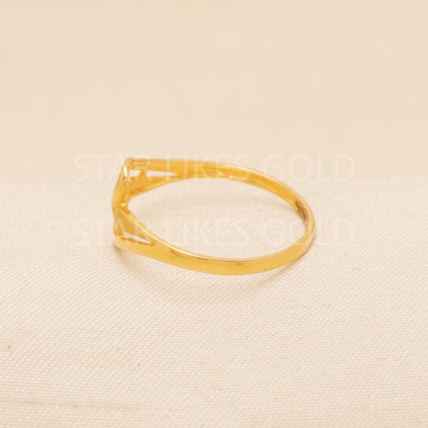 Handcrafted 22k Pure Gold handmade Rings - Artisan Jewelry, 22k Jewelry, Designer Gold Ring, Hallmarked, PR1965