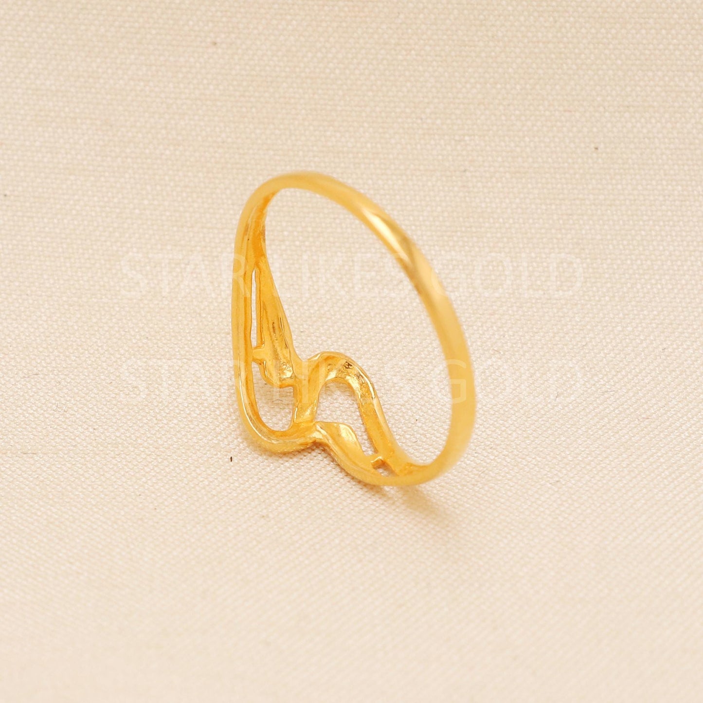 Handcrafted 22k Pure Gold handmade Rings - Artisan Jewelry, 22k Jewelry, Designer Gold Ring, Hallmarked, PR1965