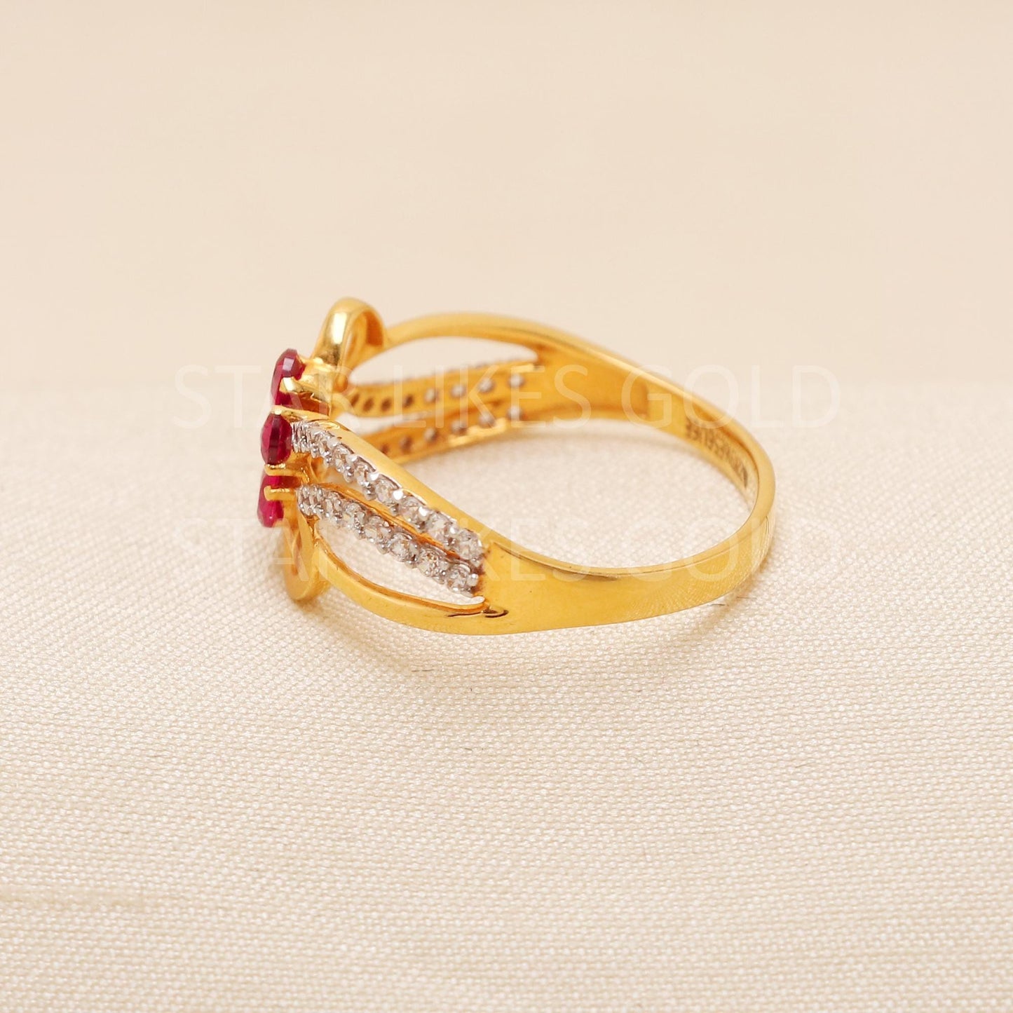 Handcrafted 22k Pure Gold handmade Rings - Artisan Jewelry, 22k Jewelry, Designer Gold Ring, Hallmarked, PR1976