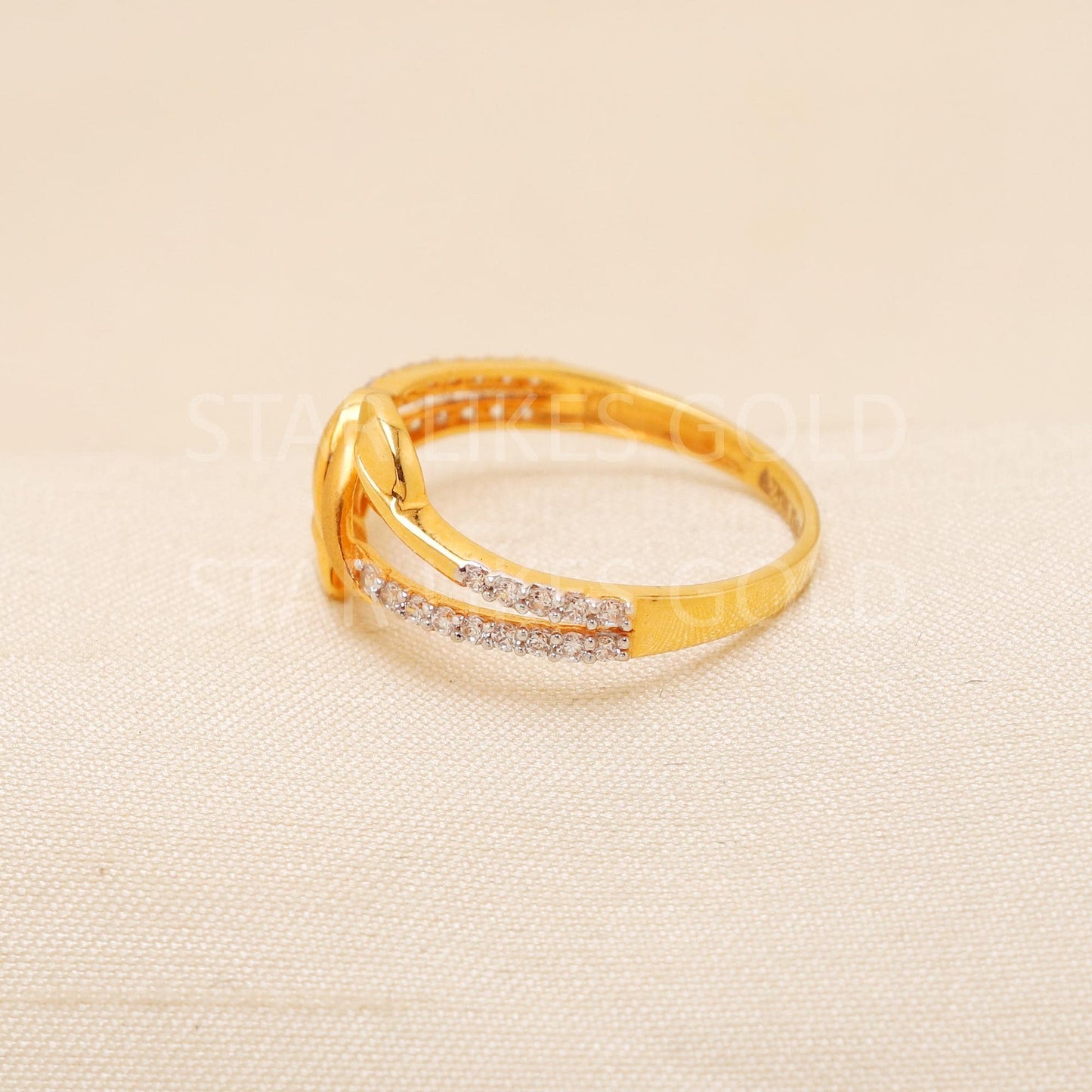 Handcrafted 22k Pure Gold handmade Rings - Artisan Jewelry, 22k Jewelry, Designer Gold Ring, Hallmarked, PR1977