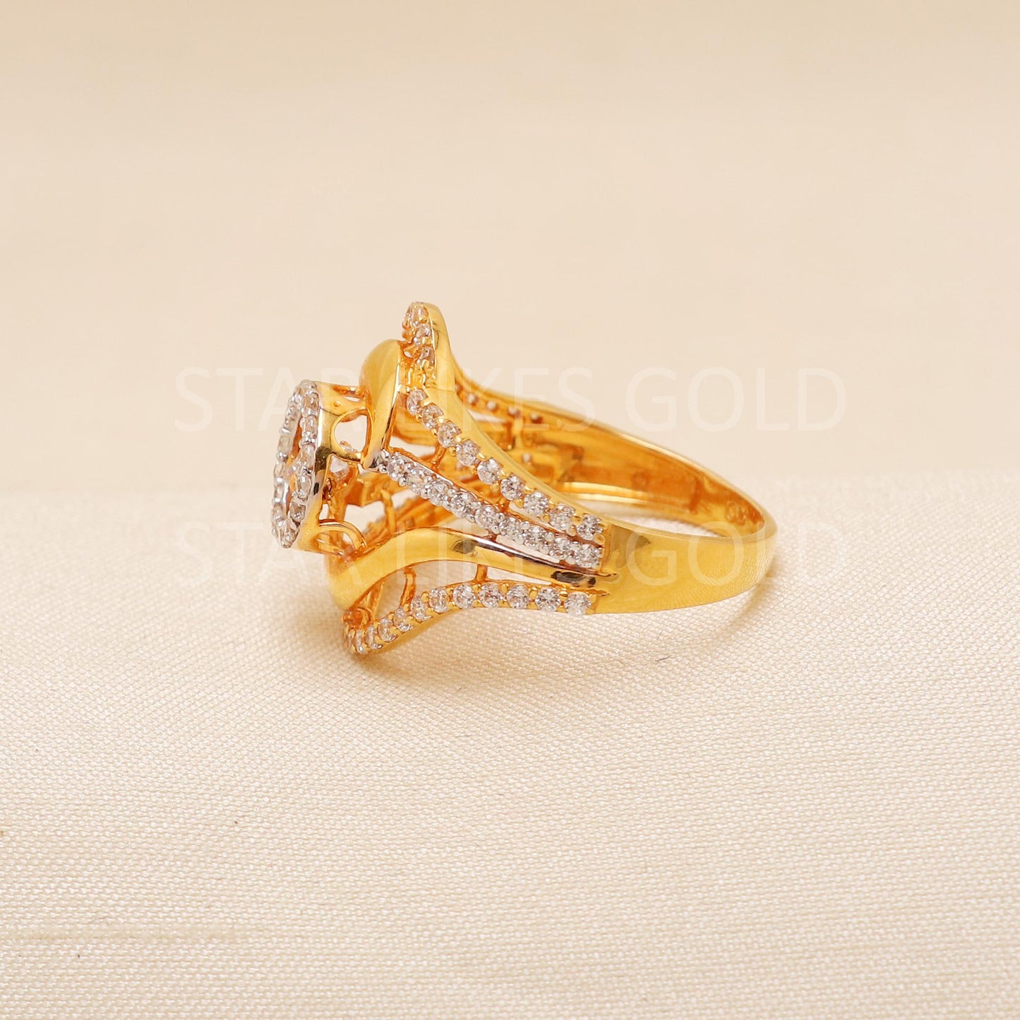 Handcrafted 22k Pure Gold handmade Rings - Artisan Jewelry, 22k Jewelry, Designer Gold Ring, Hallmarked, PR1978
