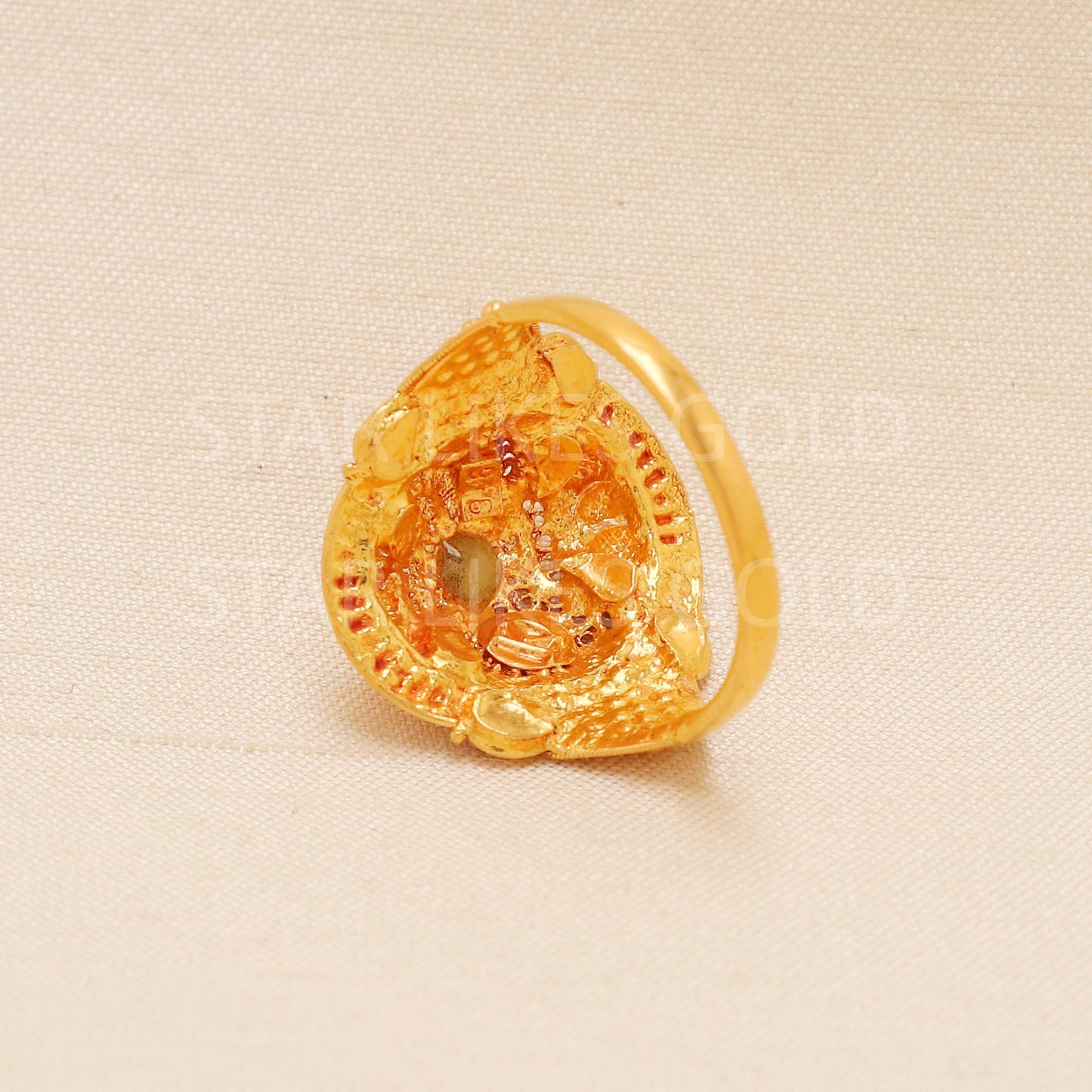 Handcrafted 22k Pure Gold handmade Rings - Artisan Jewelry, 22k Jewelry, Designer Gold Ring, Hallmarked, PR1980