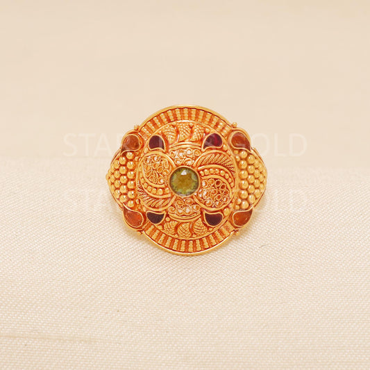 Handcrafted 22k Pure Gold handmade Rings - Artisan Jewelry, 22k Jewelry, Designer Gold Ring, Hallmarked, PR1980