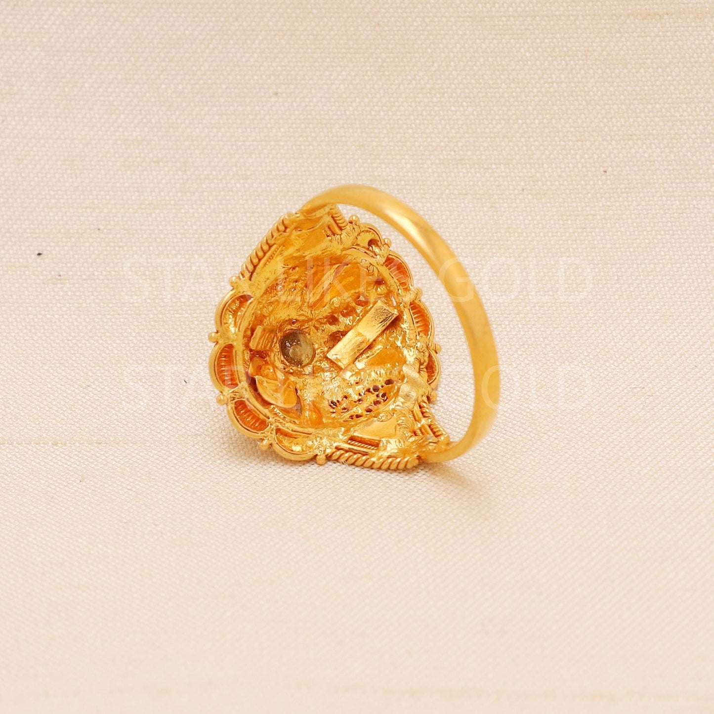 Handcrafted 22k Pure Gold handmade Rings - Artisan Jewelry, 22k Jewelry, Designer Gold Ring, Hallmarked, PR1982