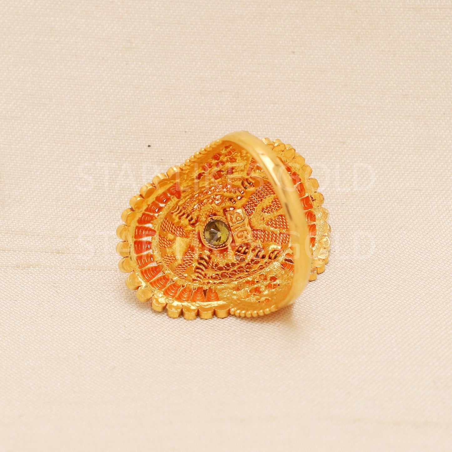 Handcrafted 22k Pure Gold handmade Rings - Artisan Jewelry, 22k Jewelry, Designer Gold Ring, Hallmarked, PR1984