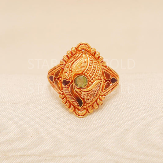 Handcrafted 22k Pure Gold handmade Rings - Artisan Jewelry, 22k Jewelry, Designer Gold Ring, Hallmarked, PR1985