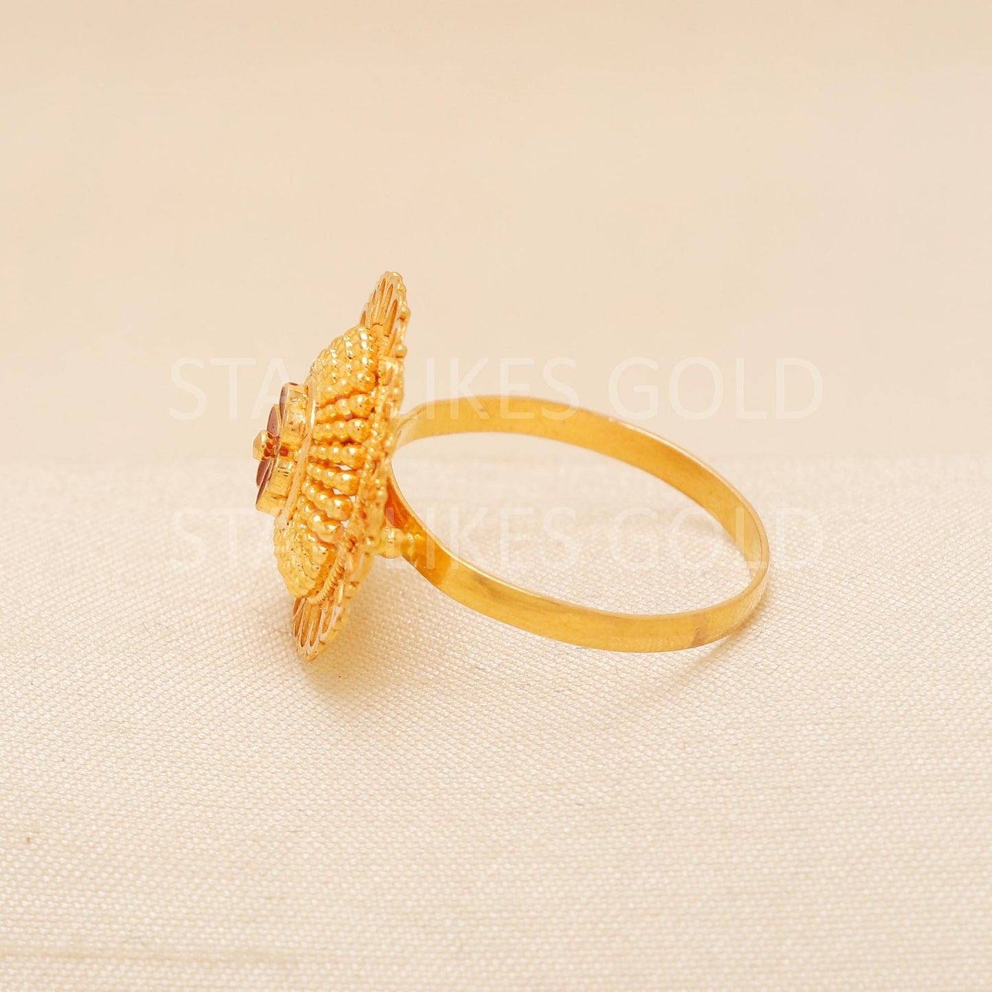 Handcrafted 22k Pure Gold handmade Rings - Artisan Jewelry, 22k Jewelry, Designer Gold Ring, Hallmarked, PR1989
