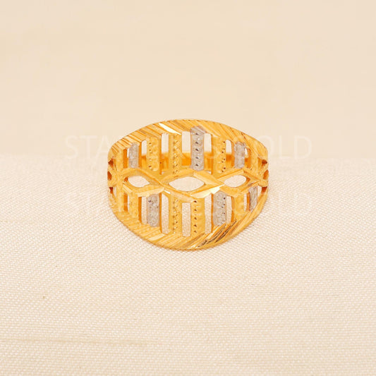 Handcrafted 22k Pure Gold handmade Rings - Artisan Jewelry, 22k Jewelry, Designer Gold Ring, Hallmarked, PR1991