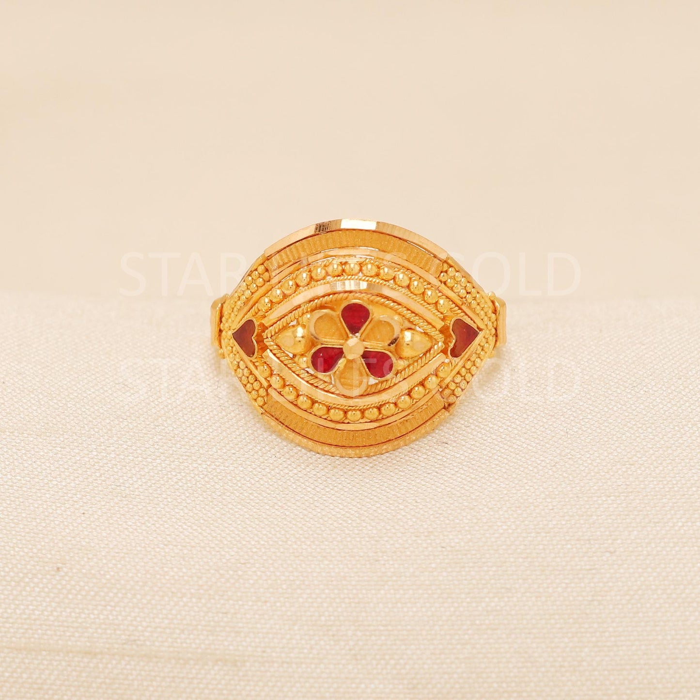 Handcrafted 22k Pure Gold handmade Rings - Artisan Jewelry, 22k Jewelry, Designer Gold Ring, Hallmarked, PR1997