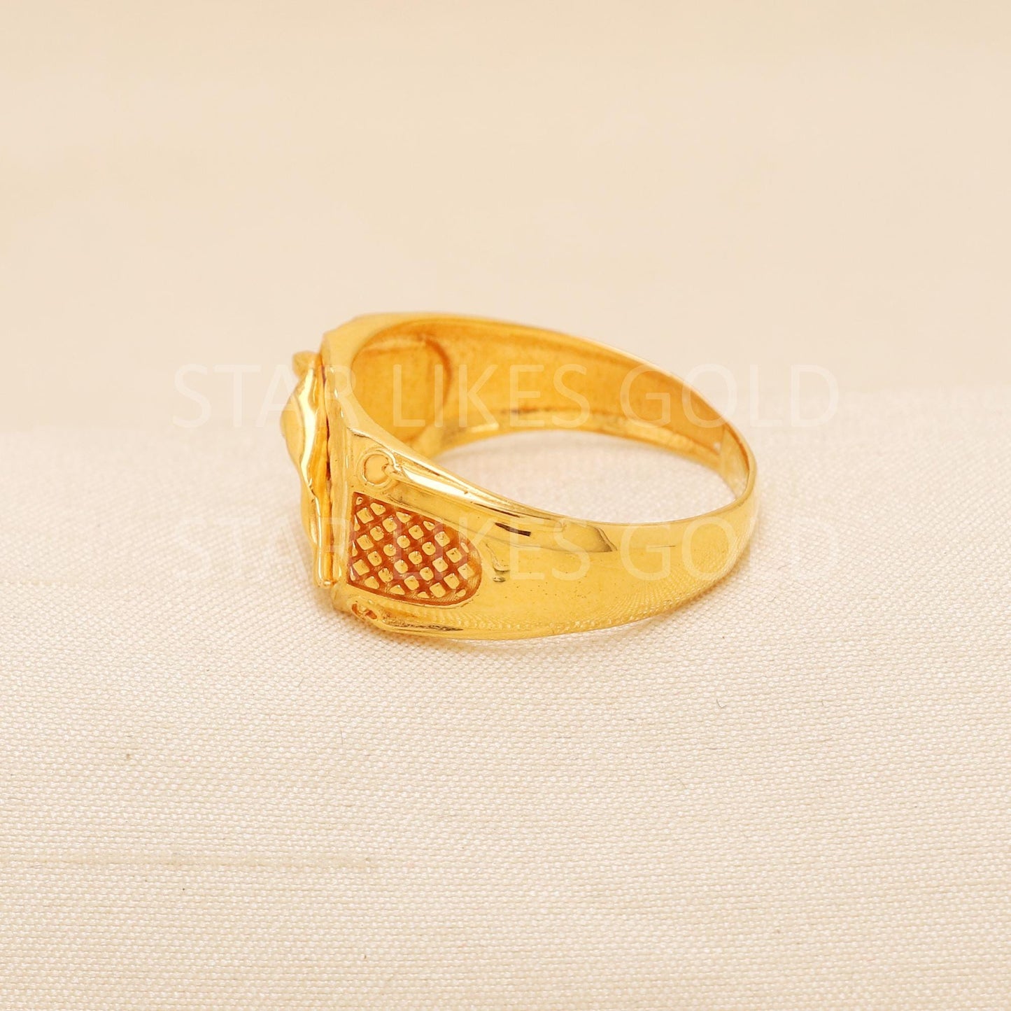 Handcrafted 22k Pure Gold handmade Rings - Artisan Jewelry, 22k Jewelry, Designer Gold Ring, Hallmarked, PR2005