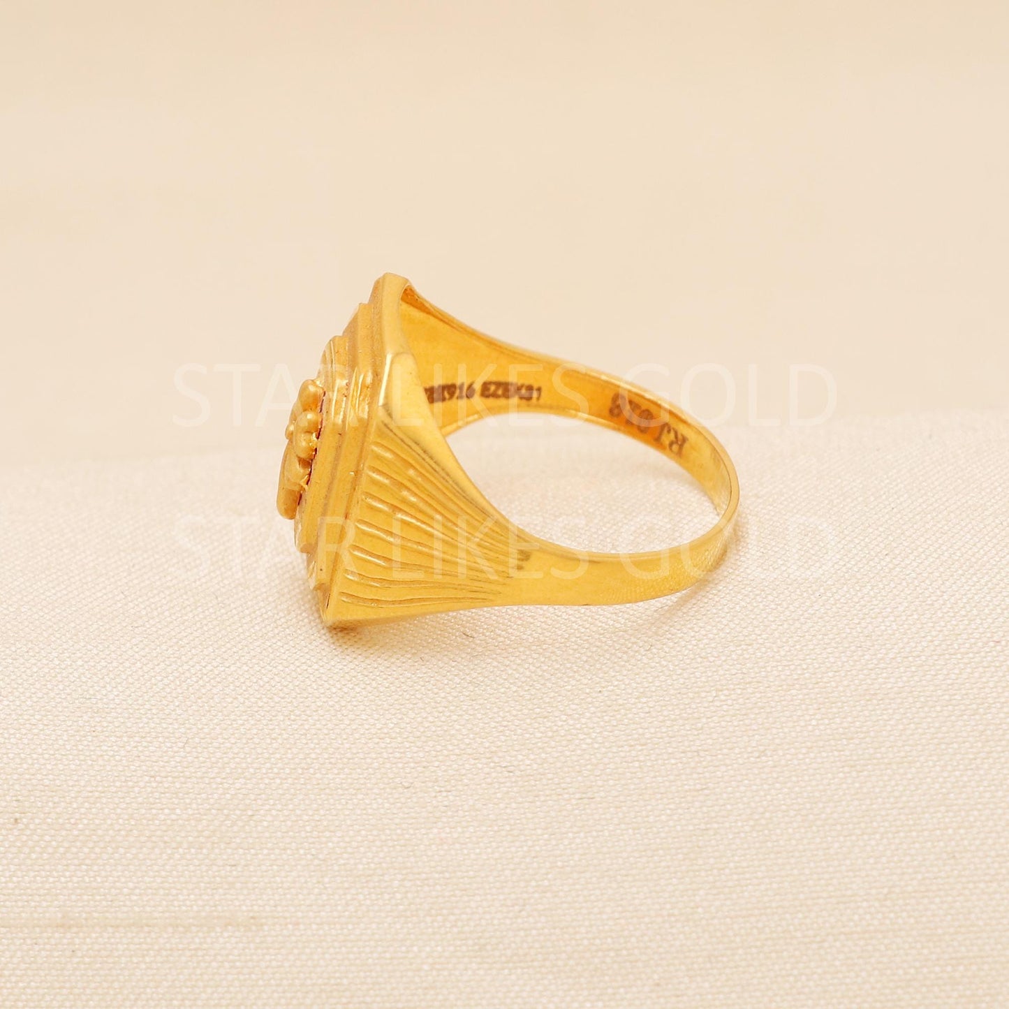 Handcrafted 22k Pure Gold handmade Rings - Artisan Jewelry, 22k Jewelry, Designer Gold Ring, Hallmarked, PR2006
