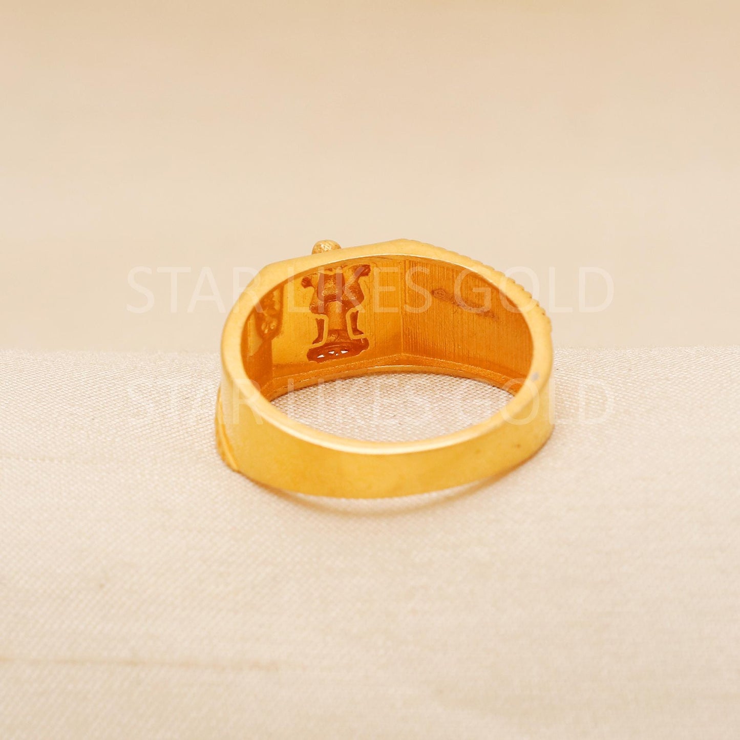 Handcrafted 22k Pure Gold handmade Rings - Artisan Jewelry, 22k Jewelry, Designer Gold Ring, Hallmarked, PR2008