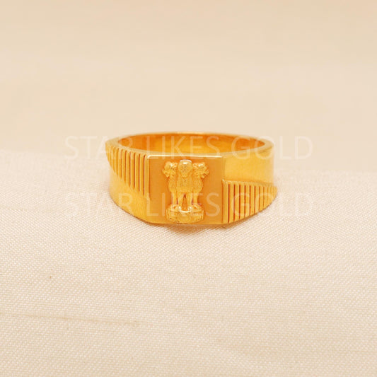 Handcrafted 22k Pure Gold handmade Rings - Artisan Jewelry, 22k Jewelry, Designer Gold Ring, Hallmarked, PR2008