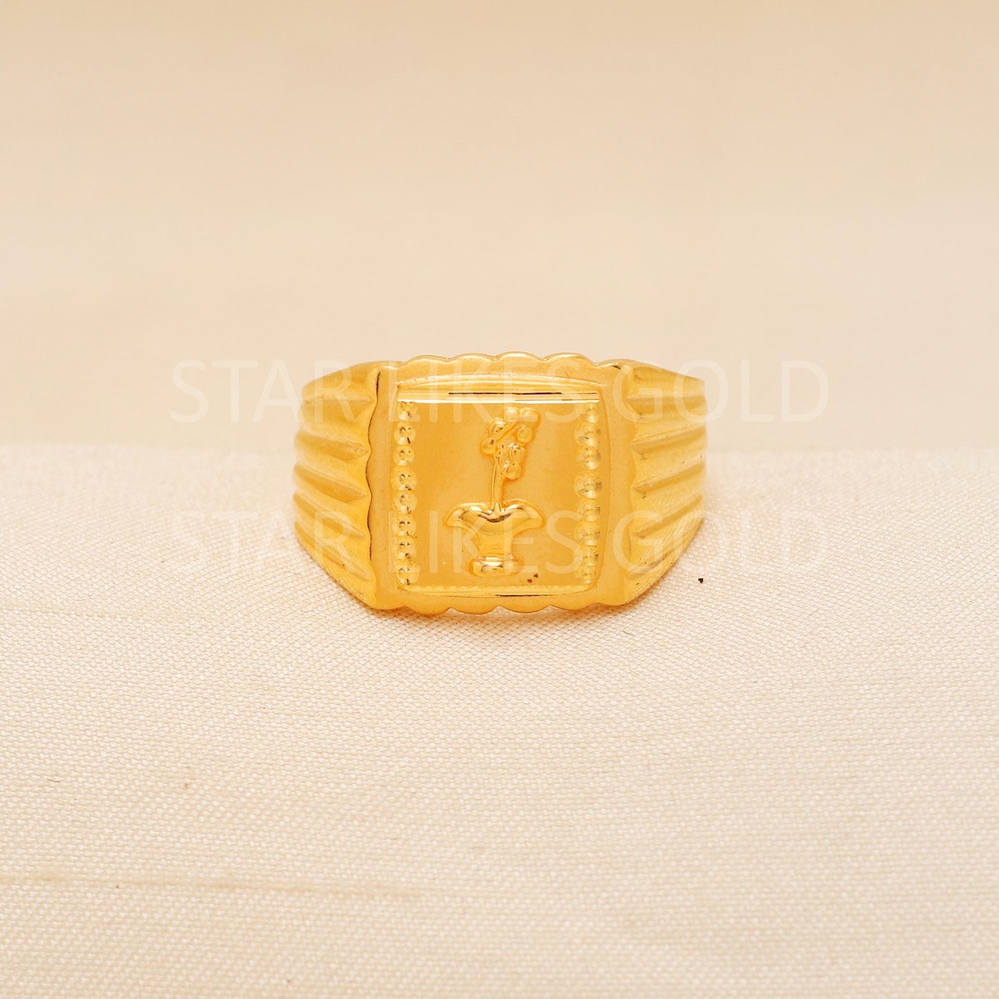 Handcrafted 22k Pure Gold handmade Rings - Artisan Jewelry, 22k Jewelry, Designer Gold Ring, Hallmarked, PR2009