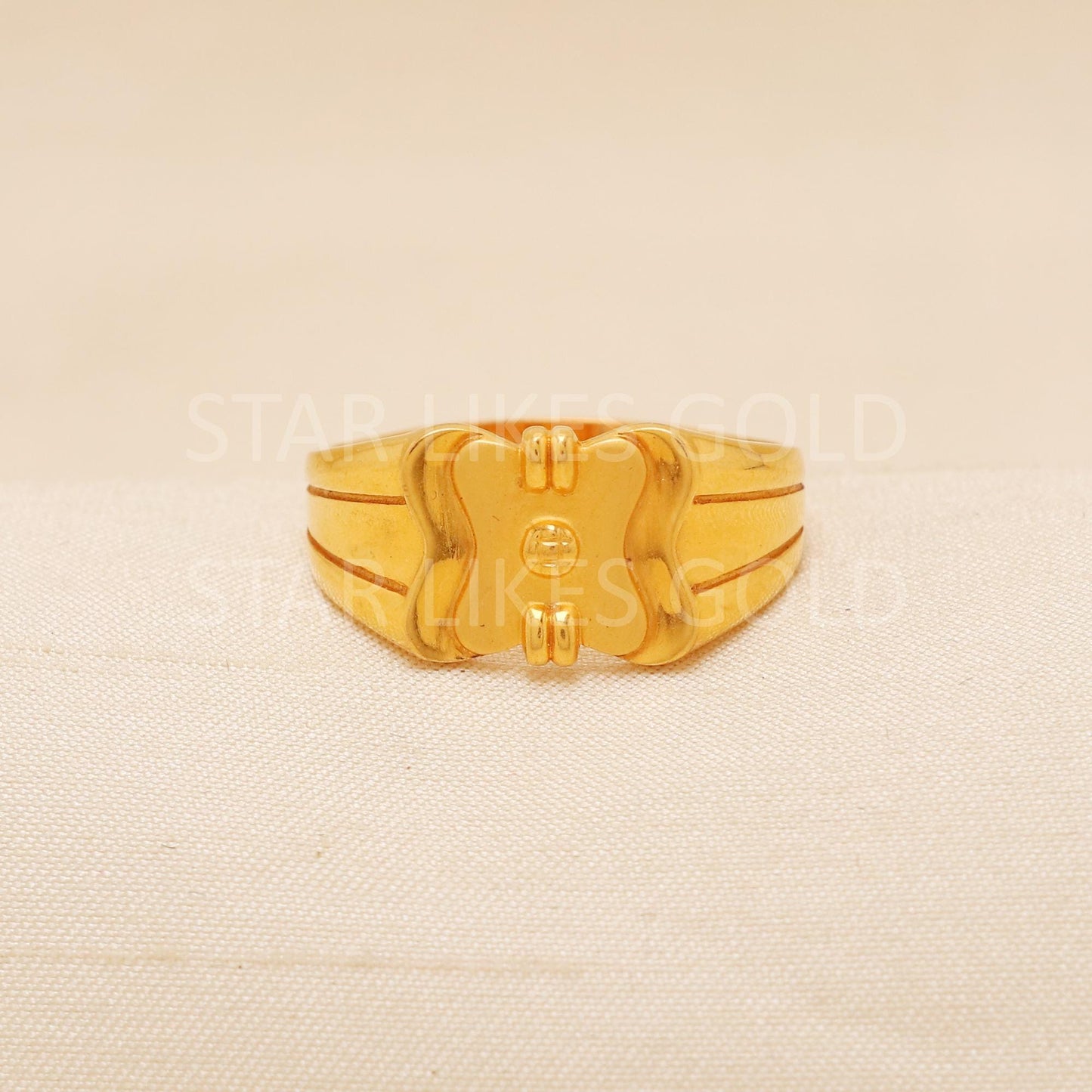 Handcrafted 22k Pure Gold handmade Rings - Artisan Jewelry, 22k Jewelry, Designer Gold Ring, Hallmarked, PR2010