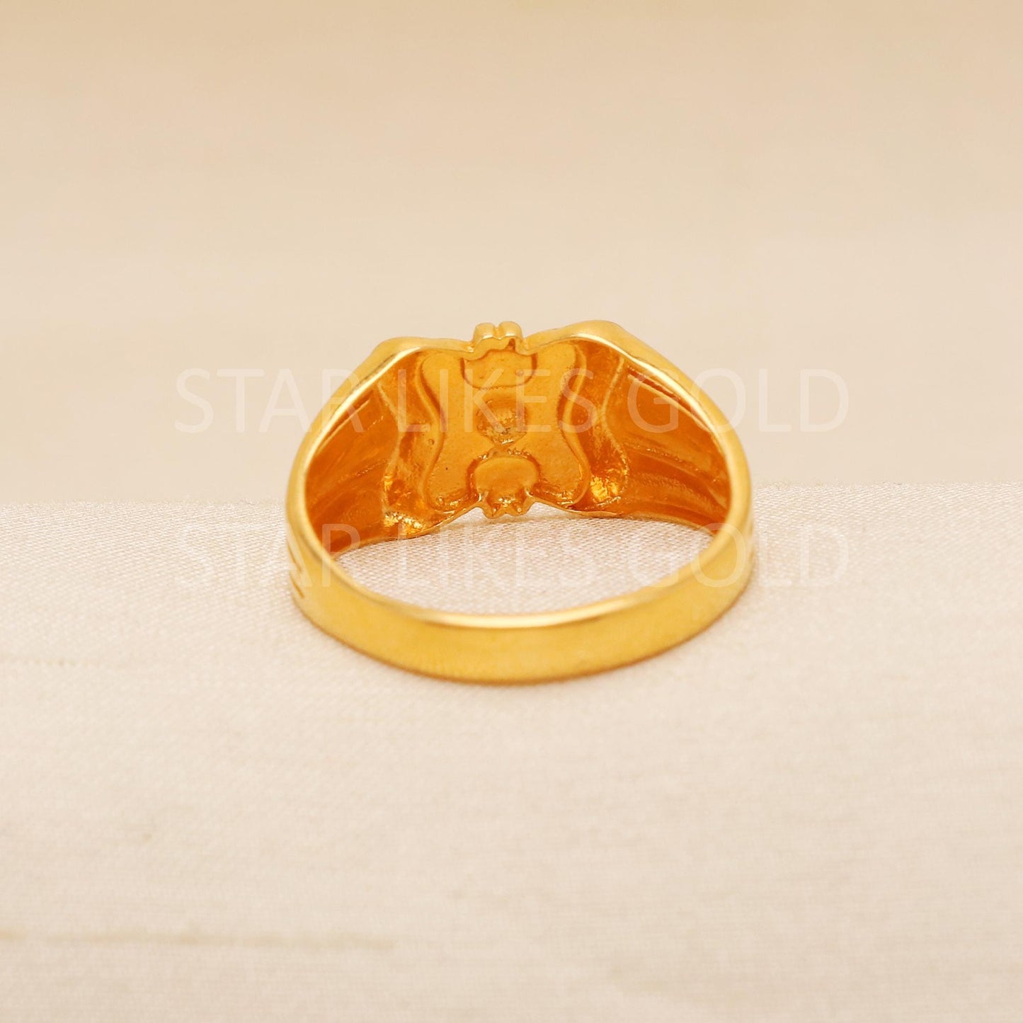 Handcrafted 22k Pure Gold handmade Rings - Artisan Jewelry, 22k Jewelry, Designer Gold Ring, Hallmarked, PR2010