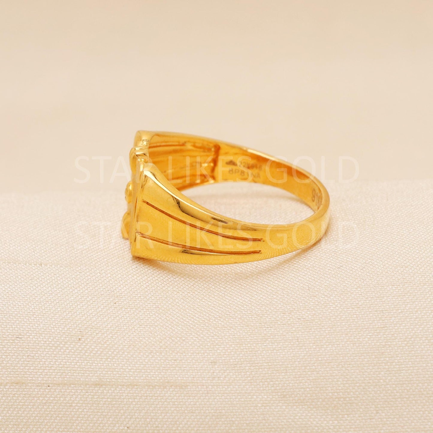 Handcrafted 22k Pure Gold handmade Rings - Artisan Jewelry, 22k Jewelry, Designer Gold Ring, Hallmarked, PR2010
