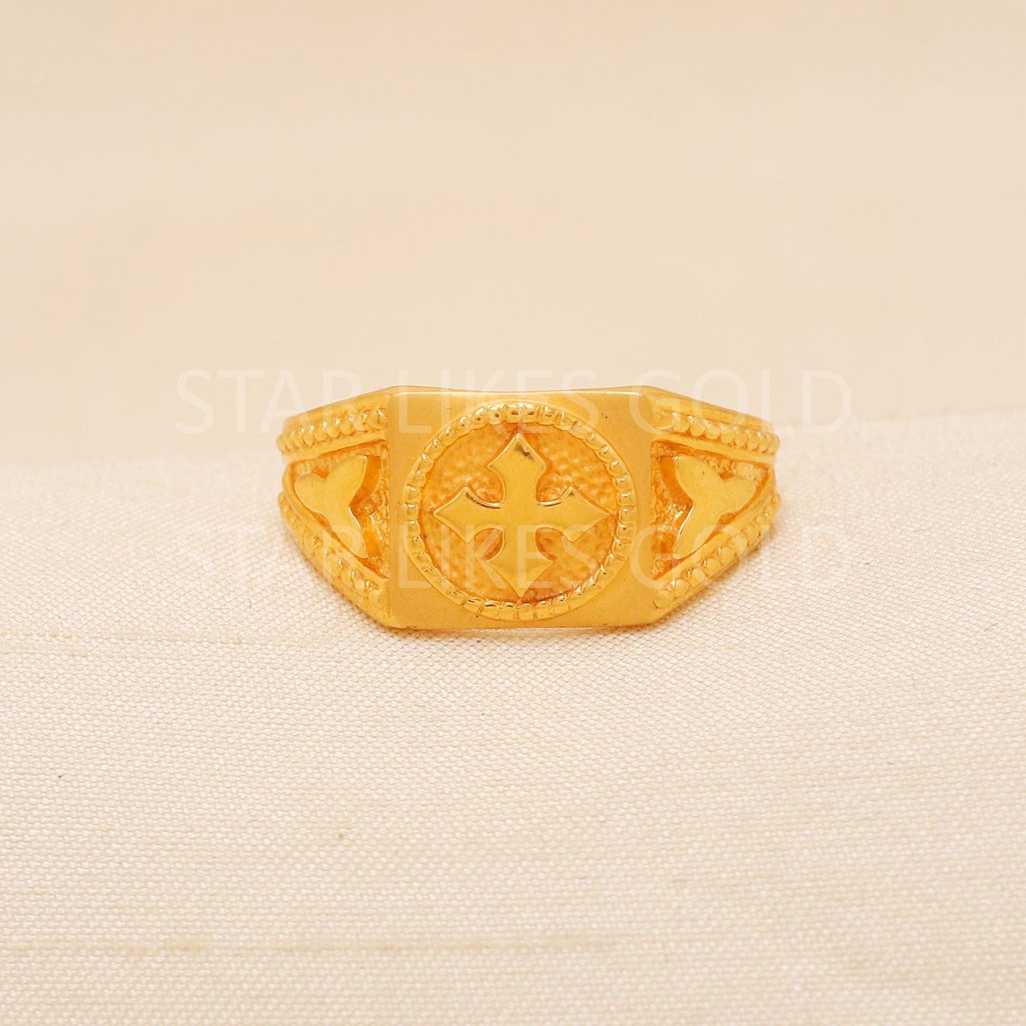 Handcrafted 22k Pure Gold handmade Rings - Artisan Jewelry, 22k Jewelry, Designer Gold Ring, Hallmarked, PR2011
