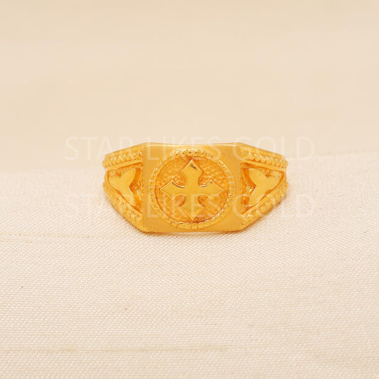 Handcrafted 22k Pure Gold handmade Rings - Artisan Jewelry, 22k Jewelry, Designer Gold Ring, Hallmarked, PR2011
