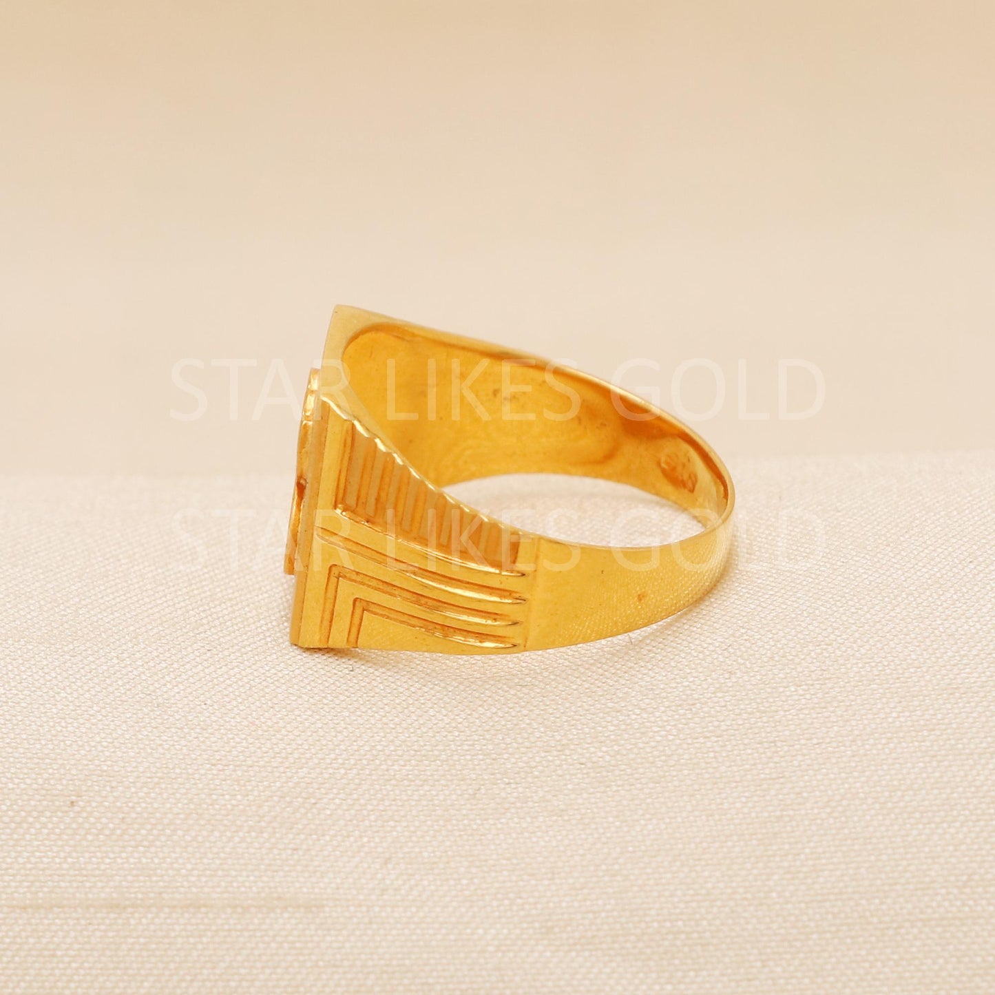 Handcrafted 22k Pure Gold handmade Rings - Artisan Jewelry, 22k Jewelry, Designer Gold Ring, Hallmarked, PR2012