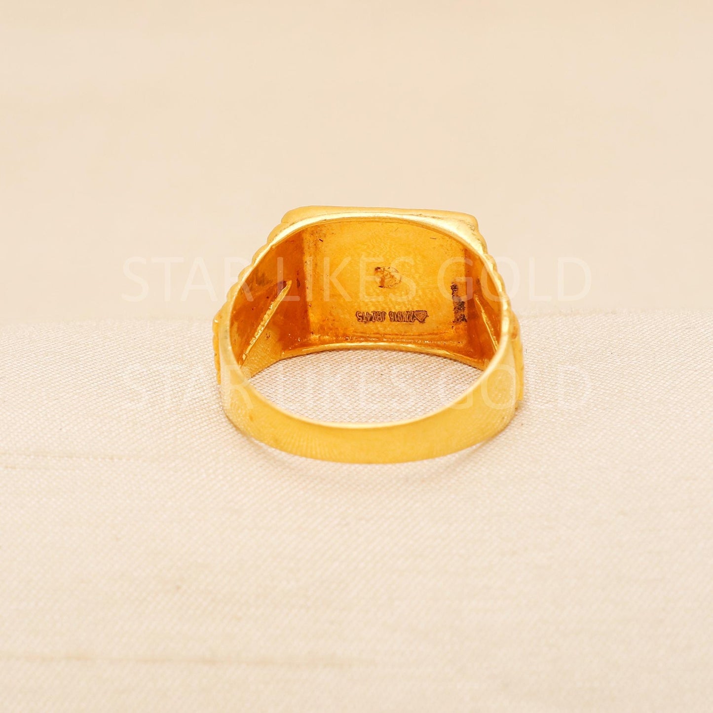 Handcrafted 22k Pure Gold handmade Rings - Artisan Jewelry, 22k Jewelry, Designer Gold Ring, Hallmarked, PR2017