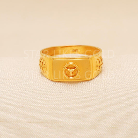 Handcrafted 22k Pure Gold handmade Rings - Artisan Jewelry, 22k Jewelry, Designer Gold Ring, Hallmarked, PR2019