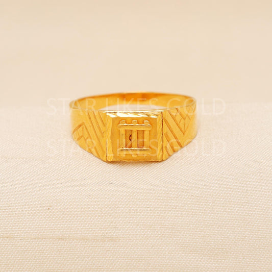 Handcrafted 22k Pure Gold handmade Rings - Artisan Jewelry, 22k Jewelry, Designer Gold Ring, Hallmarked, PR2022