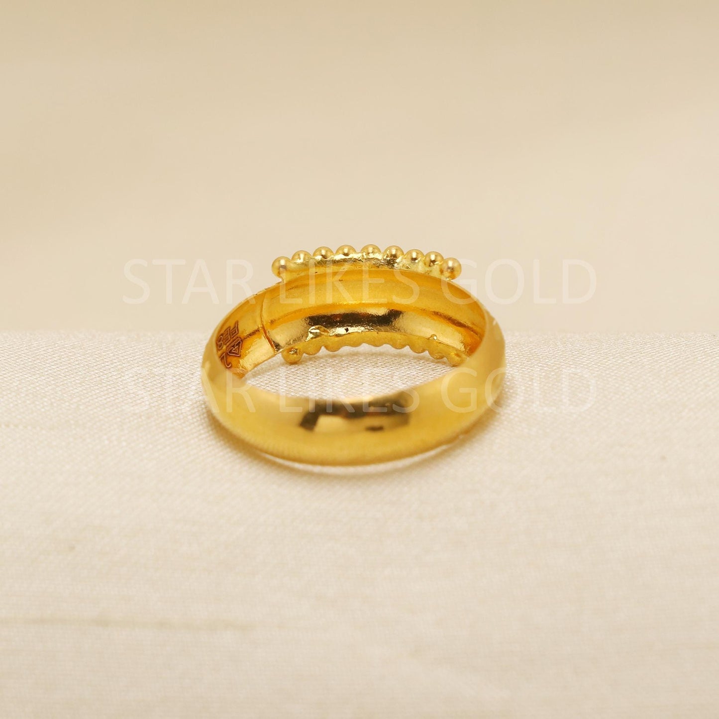 Handcrafted 22k Pure Gold handmade Rings - Artisan Jewelry, 22k Jewelry, Designer Gold Ring, Hallmarked, PR1914