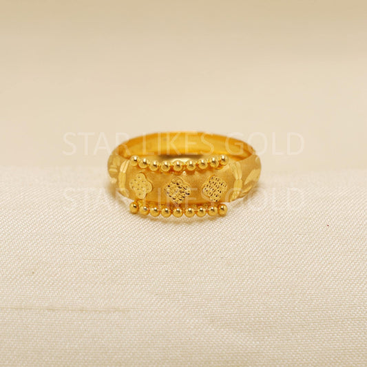 Handcrafted 22k Pure Gold handmade Rings - Artisan Jewelry, 22k Jewelry, Designer Gold Ring, Hallmarked, PR1914